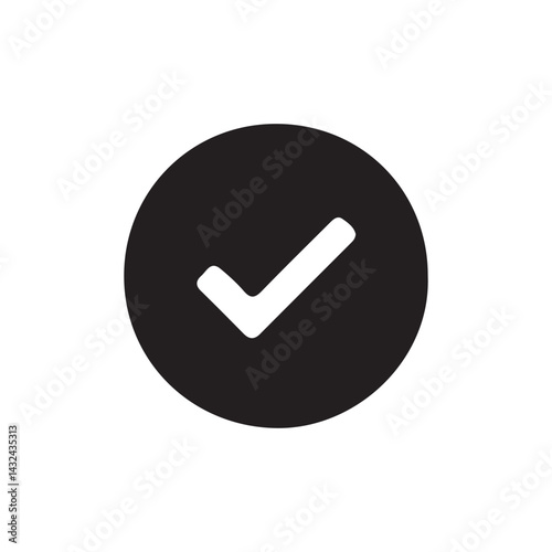 Green tick icon. Check mark icon symbols vector. sign, yes, right, Check box icon with correct, accept checkmark icon. 