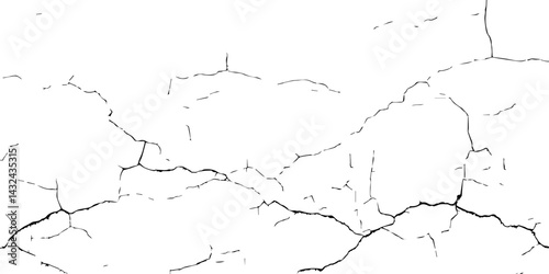  Abstract Overlay. Wall Background.Cracks in the concrete wall isolated on white background.  For designers to apply texture cracks to objects.
