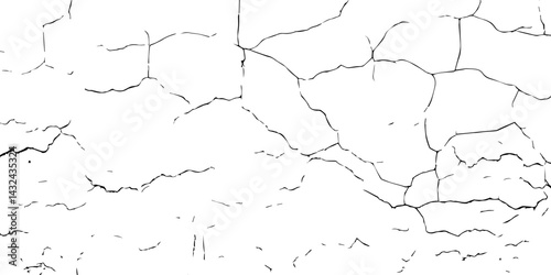  Abstract Overlay. Wall Background.Cracks in the concrete wall isolated on white background.  For designers to apply texture cracks to objects.
