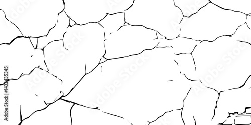  Abstract Overlay. Wall Background.Cracks in the concrete wall isolated on white background.  For designers to apply texture cracks to objects.
