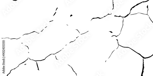  Abstract Overlay. Wall Background.Cracks in the concrete wall isolated on white background.  For designers to apply texture cracks to objects.
