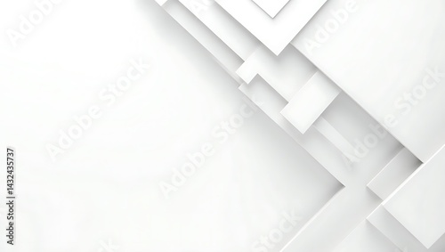 Modern White Geometric Shapes with Clean Lines and Minimalist Composition for Contemporary Design Projects