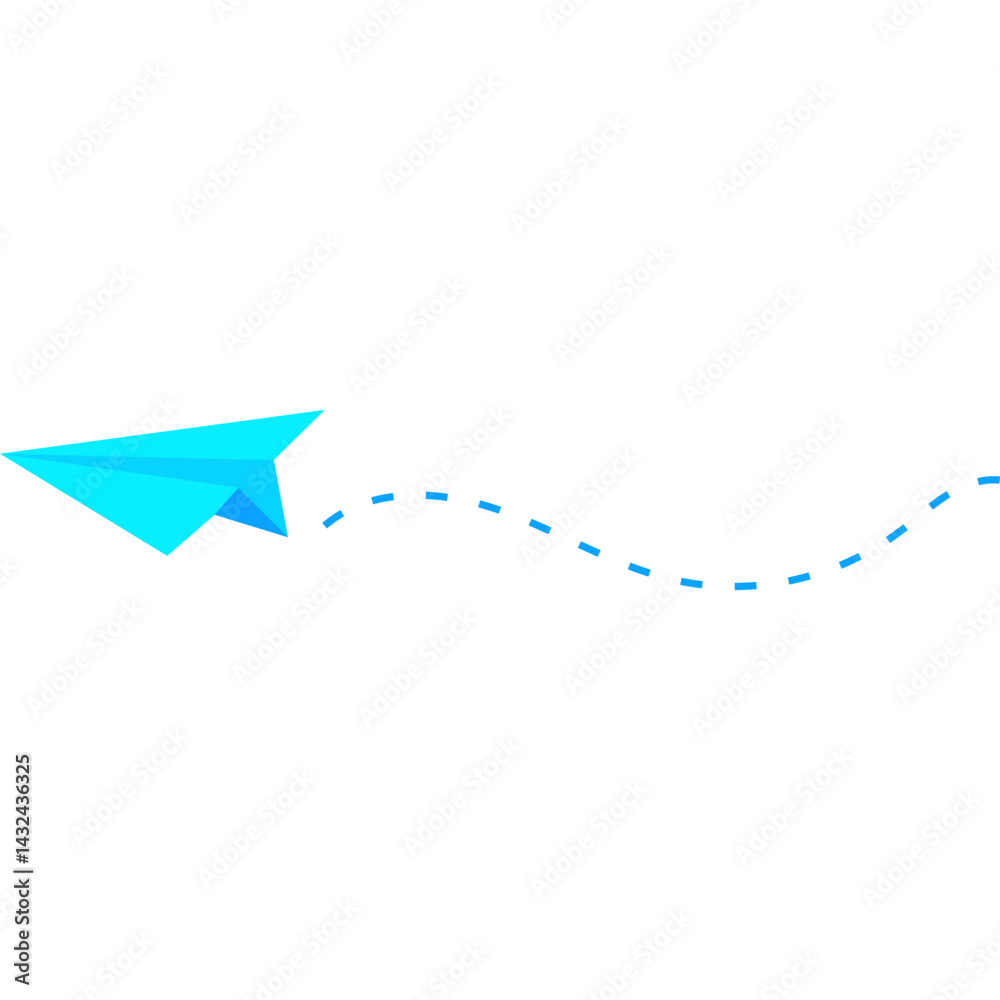 Naklejka premium Flat Paper Plane