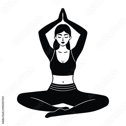 yoga woman silhouette