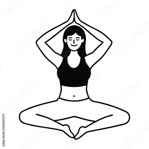yoga woman silhouette