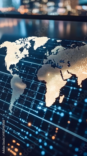 Global Network: Data Flows Across Continents