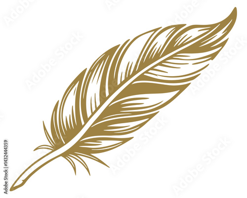 Elegant Golden Leaf Illustration for Natural Designs