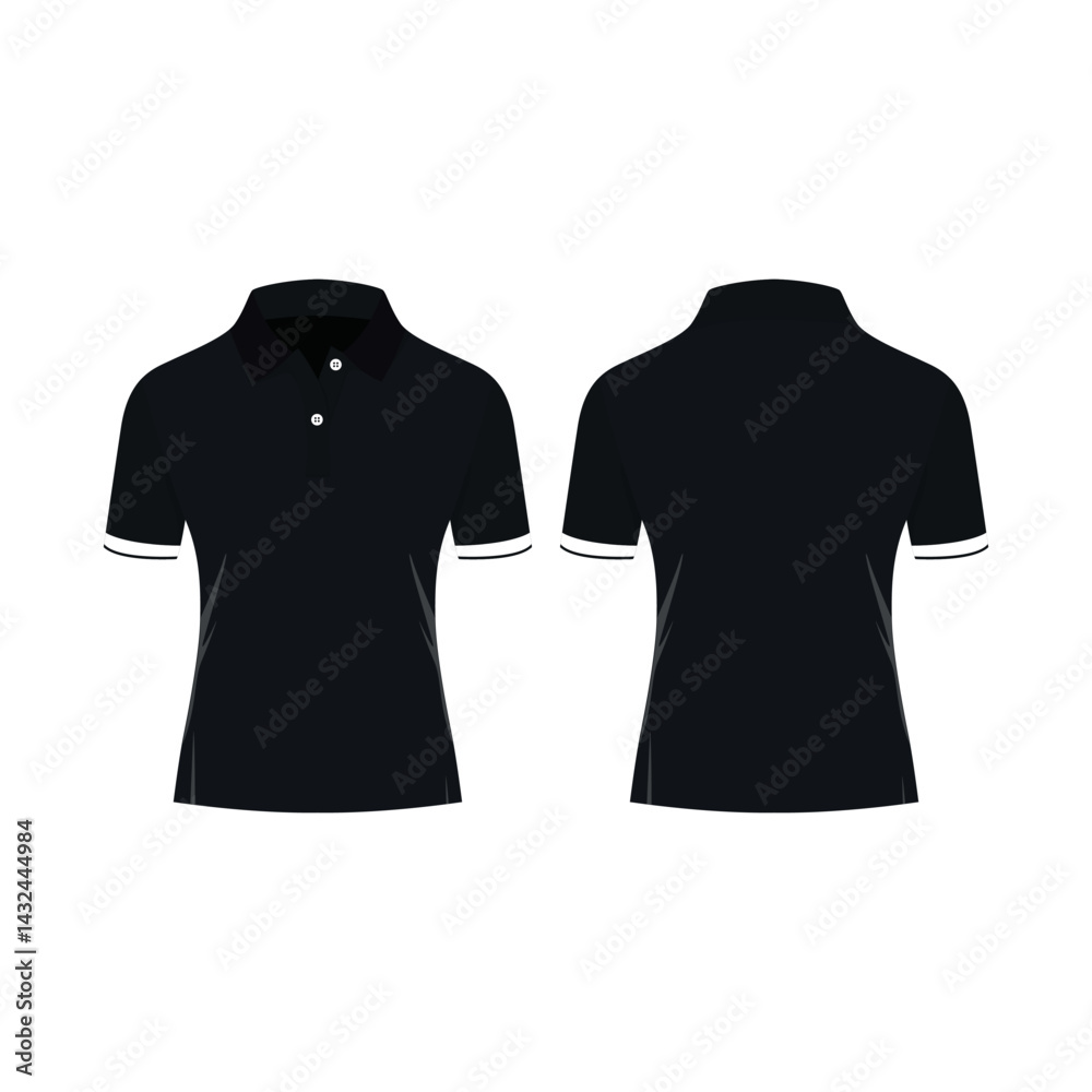 Naklejka premium Polo tshirt Woman vector image and illustration