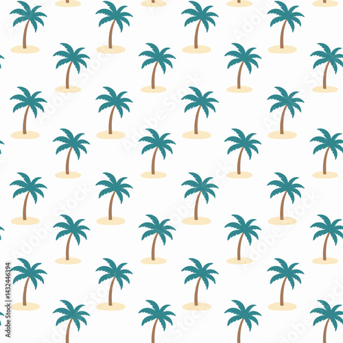 Simple vector palm tree pattern seamless