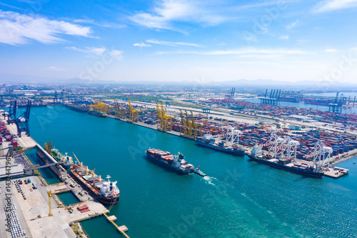 Wallpaper Mural Group of professional foreman man & woman worker, business people, engineer teamwork put their hands together at industrial import-export containers ship yard. logistic. Torontodigital.ca