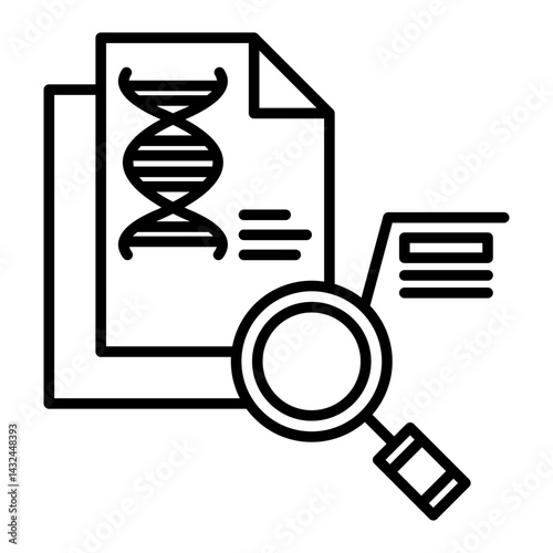 dna test outline icon vector illustration