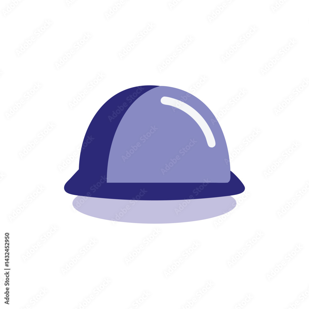 Fototapeta premium Simple Purple and Blue Dome Hat Icon Illustration