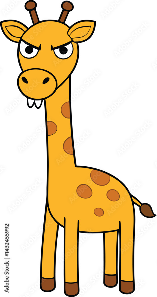 Fototapeta premium giraffe cartoon isolated on white