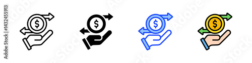 Transfer Icon Collection With Multiple Styles