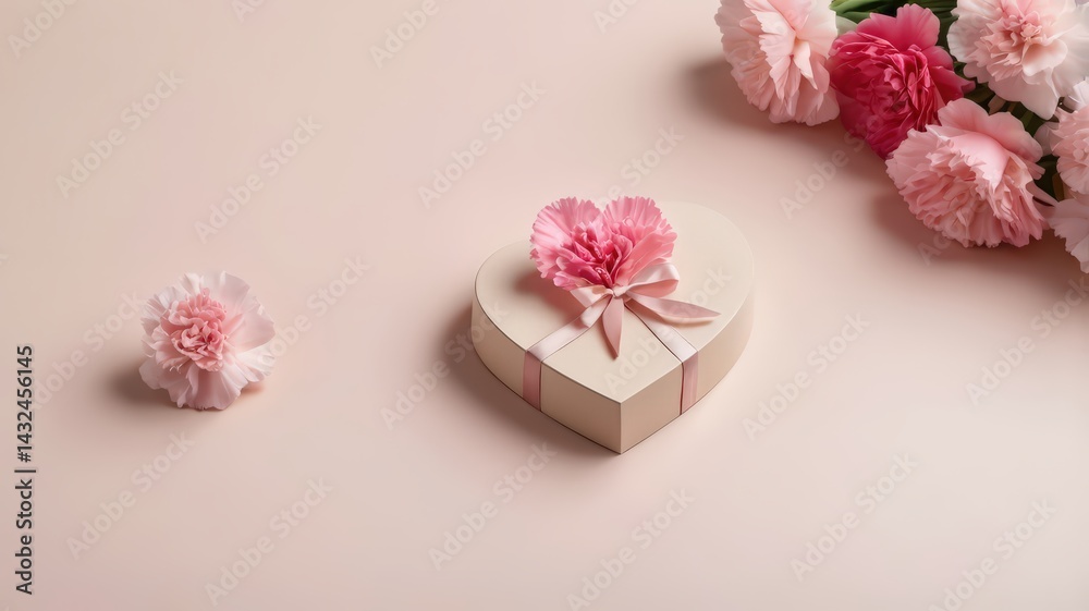 Carnation Flat Lay Minimalist Carnation Flat Lay Minimalist
