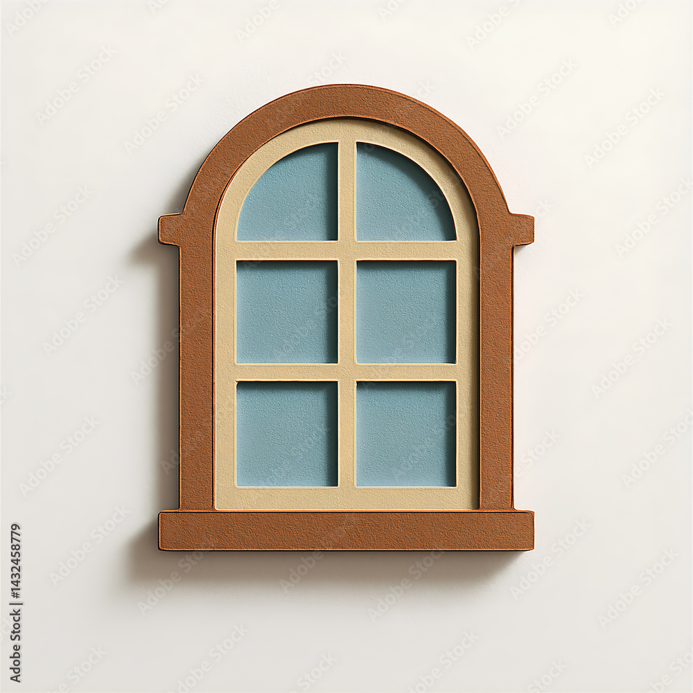 Obraz premium Minimalist Paper Cut-Out Style: A Creative and Playful Design Approach
