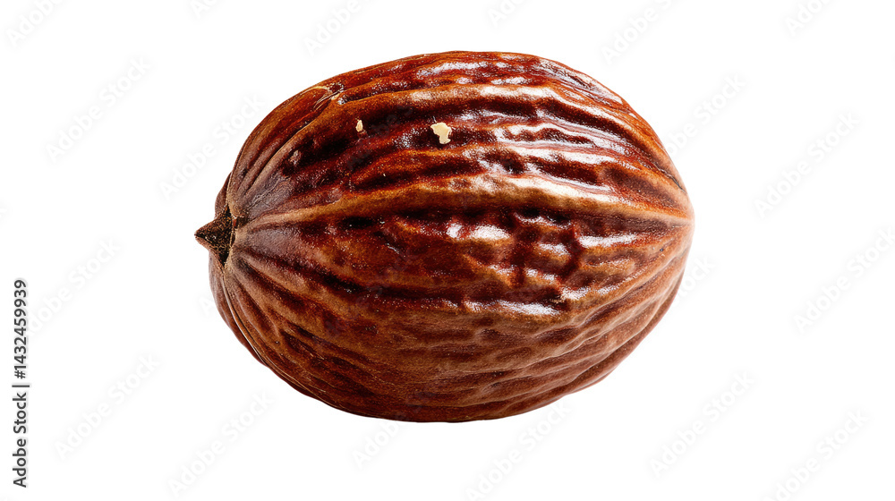 Walnut in Shell: A single, whole walnut in its shell, showcasing the rich, brown texture and intricate detail of the nut's surface. Walnut in Shell: A single, whole walnut in its shell, showcasing the rich, brown texture and intricate detail of the nut's surface.