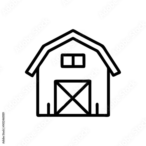 Barn with Hayloft Icon Design photo