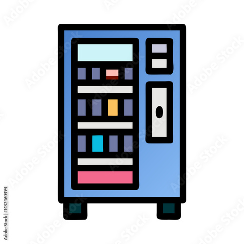 Beverage Vending Machine Unit Icon Design