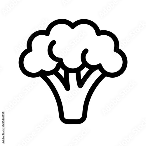 Broccoli Floret Whole Head Icon Design