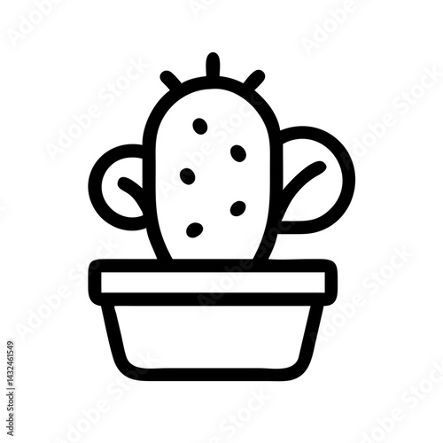 Cactus Plant with Fruit Icon Design