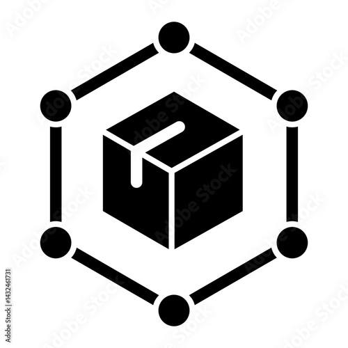 supply chain management Solid icon