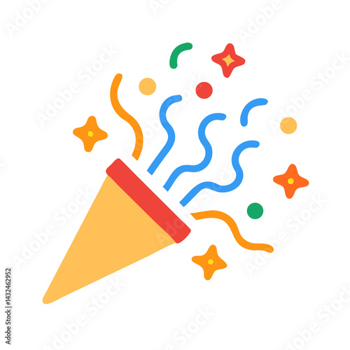 Confetti Party Popper Icon Design