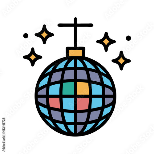 Disco Ball Spinning Icon Design
