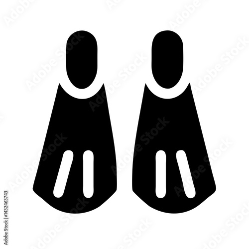 Diving Fins Pair Icon Design