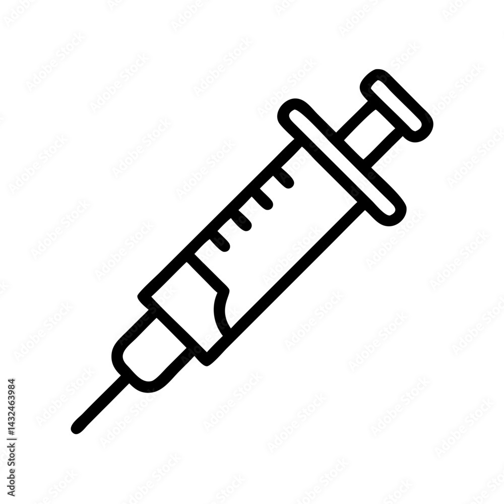 Syringe Injection Device Icon Design Syringe Injection Device Icon Design