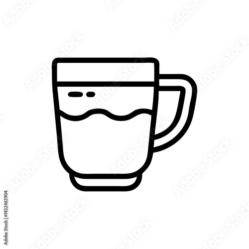 Double-Layered Mug Side View Icon Design
