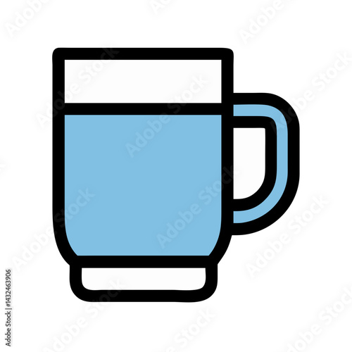 Double-Layered Mug Side View Icon Design