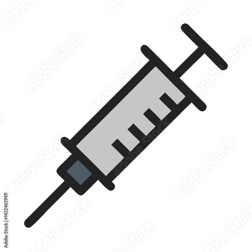 Syringe Injection Device Icon Design