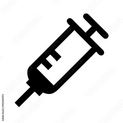 Syringe Injection Device Icon Design