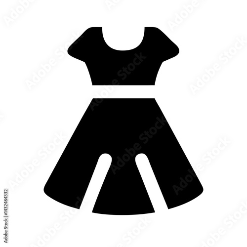 Elegant Party Dress Icon Design