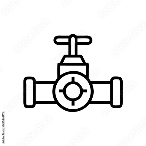 Fire Hydrant Connection Valve Icon Design