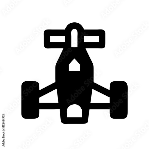 Formula One Racing Car Icon Design
