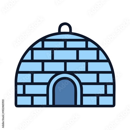 Igloo Dome Ice House Icon Design