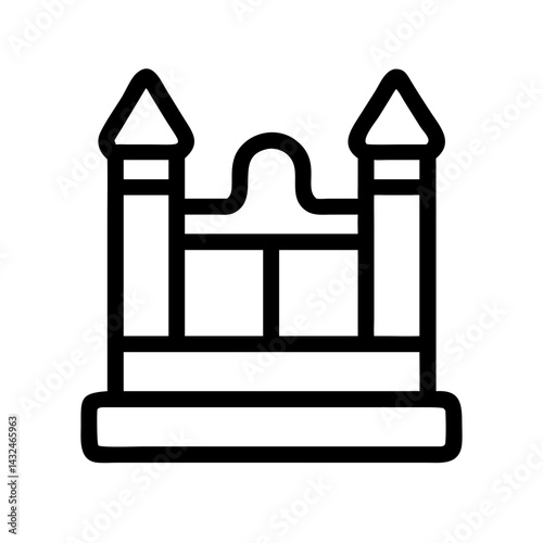 Inflatable Water Castle Icon Design