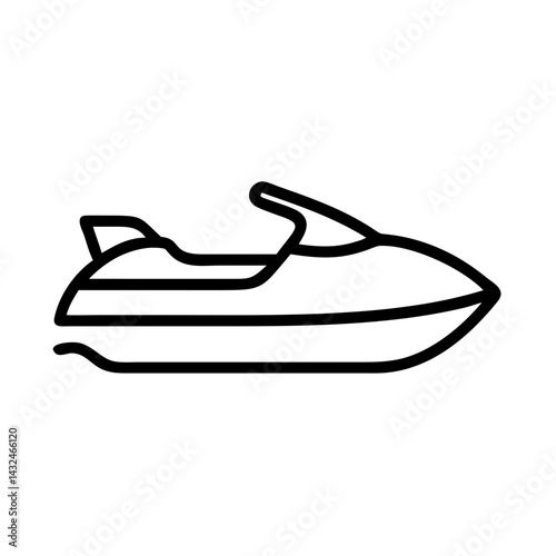 Jet Ski Water Scooter Icon Design