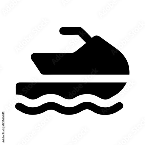 Jet Ski Water Scooter Icon Design