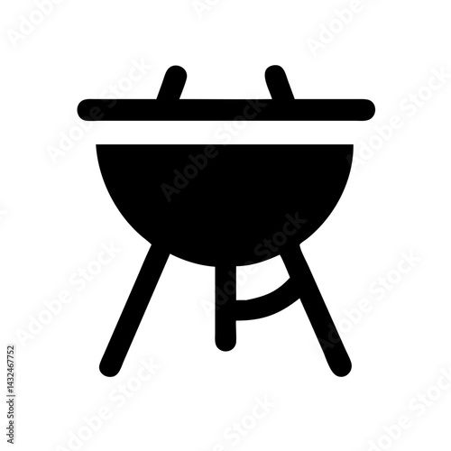 Outdoor Barbecue Grill Icon Design