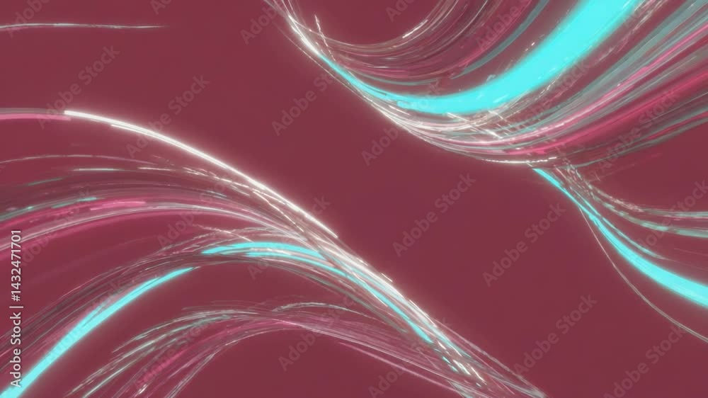 Abstract swirling lines in vibrant colors.