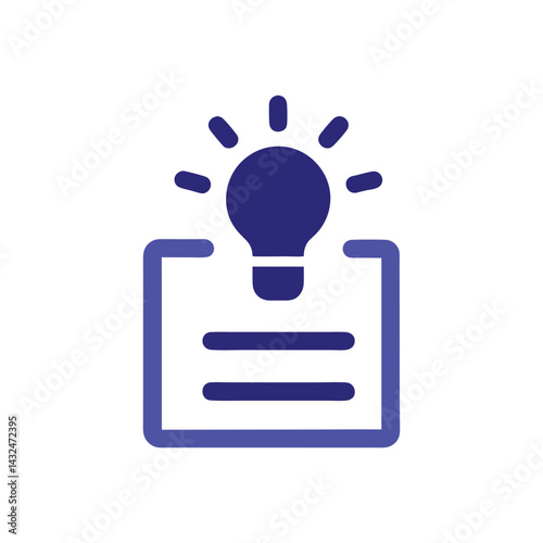 Brilliant Idea Document with Lightbulb Icon
