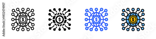 Internet Money Icon Collection With Multiple Styles