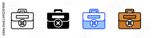 No Job Icon Collection With Multiple Styles