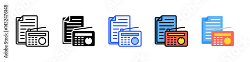 Script Icon Collection With Multiple Styles