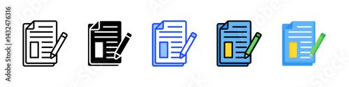 Content Icon Collection With Multiple Styles