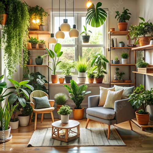 cozy hobby growing indoor plants at home