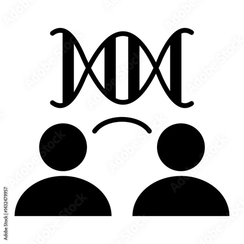 cloning glyph icon vector illustration